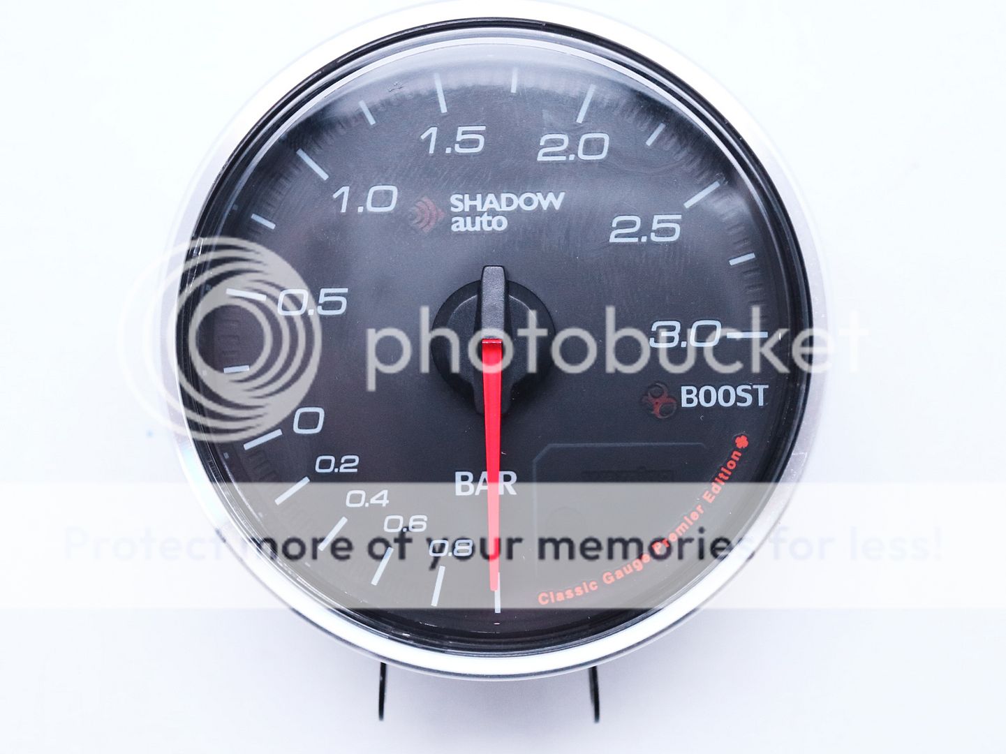 Boost Gauge Shadow Gauge 60mm Turbo Meter 3 BAR White LED Electrical